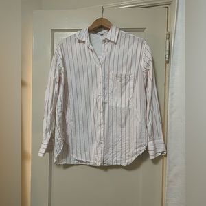 AYR White and Red Pinstripe Button Down